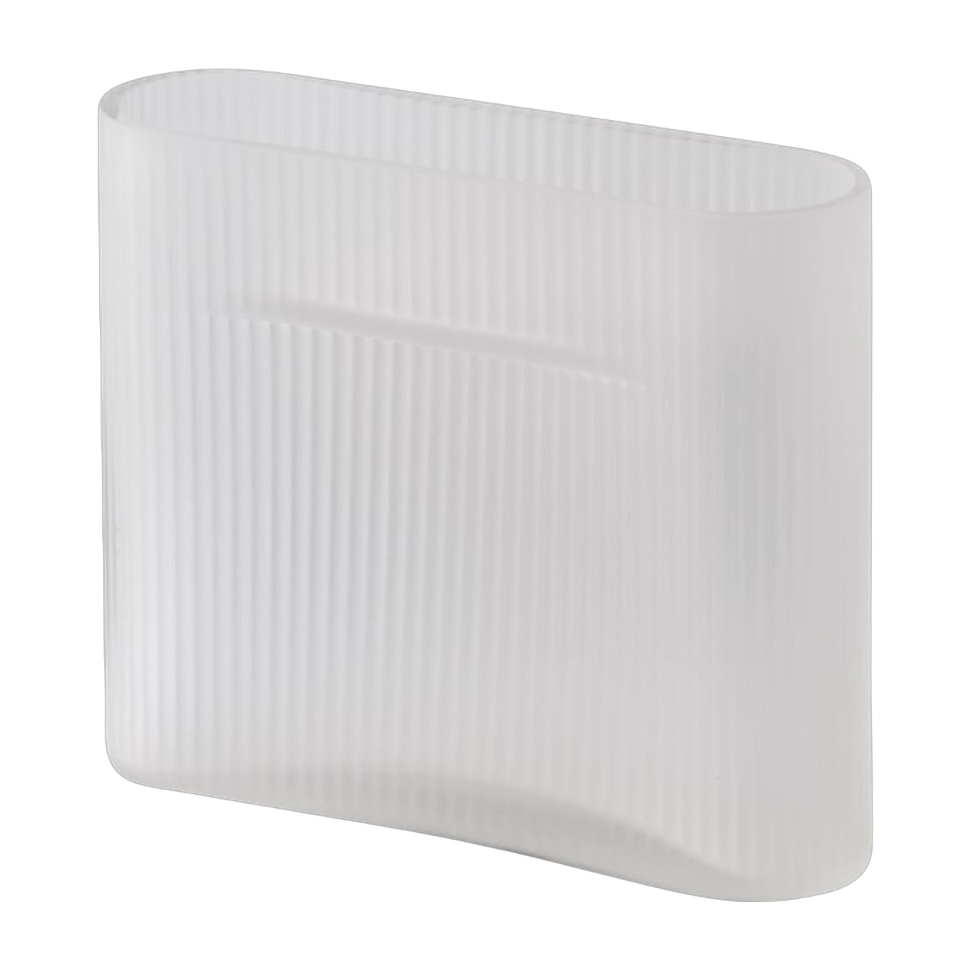 Vase white blown glass 16. 5cm Ridge - Muuto