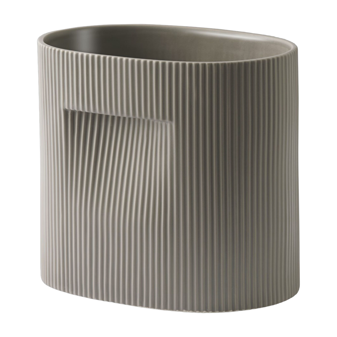 Cache-pot en argile taupe 24cm Ridge - Muuto