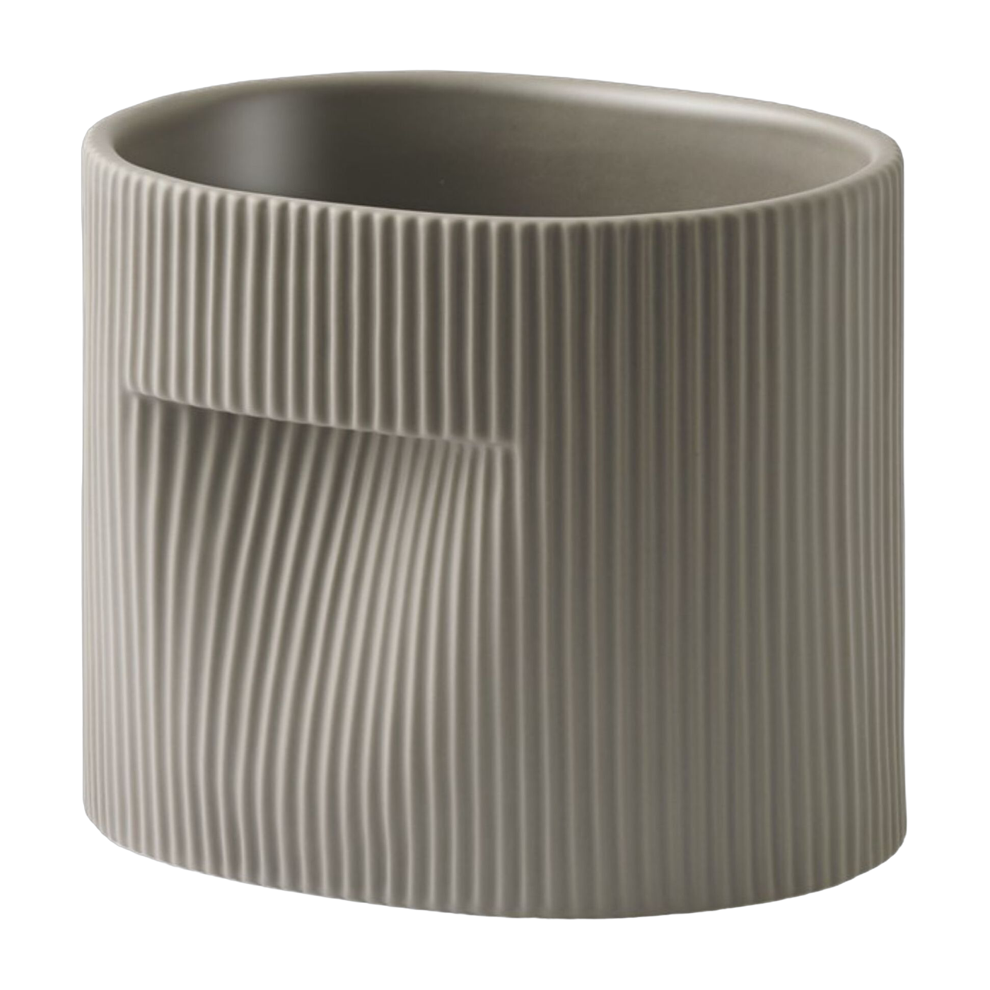 Cache-pot en argile taupe 15cm Ridge - Muuto
