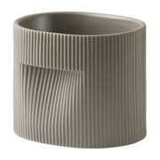 Taupe clay planter 15cm Ridge - Muuto