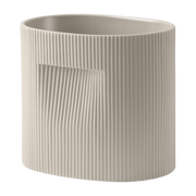 Beige clay pot cover 24cm Ridge - Muuto