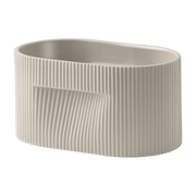 Übertopf aus beigem Ton 13cm Ridge -. Muuto