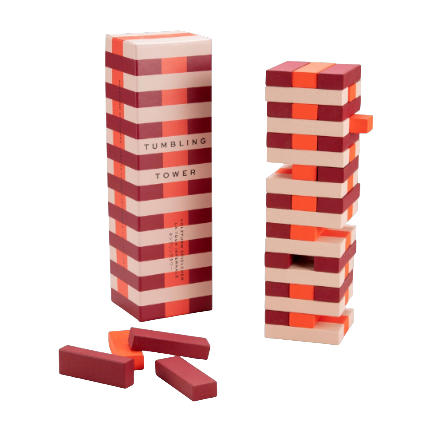 Colorido juego de madera 28. 5x8. 5x8cm Tumbling Towers - Printworks