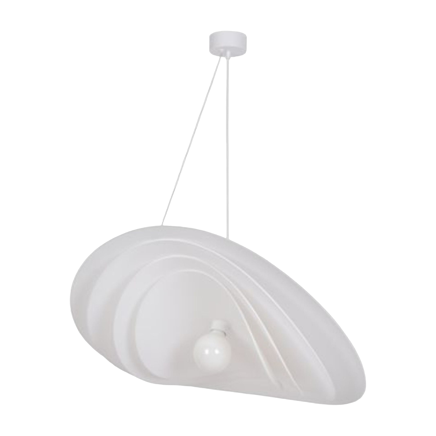 Hängeleuchte aus Papier murano weiß 78x16cm Selenitis -. Market set