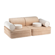 Brown sugar corduroy folding sofa 136x78x40cm Settle - Wigiwama