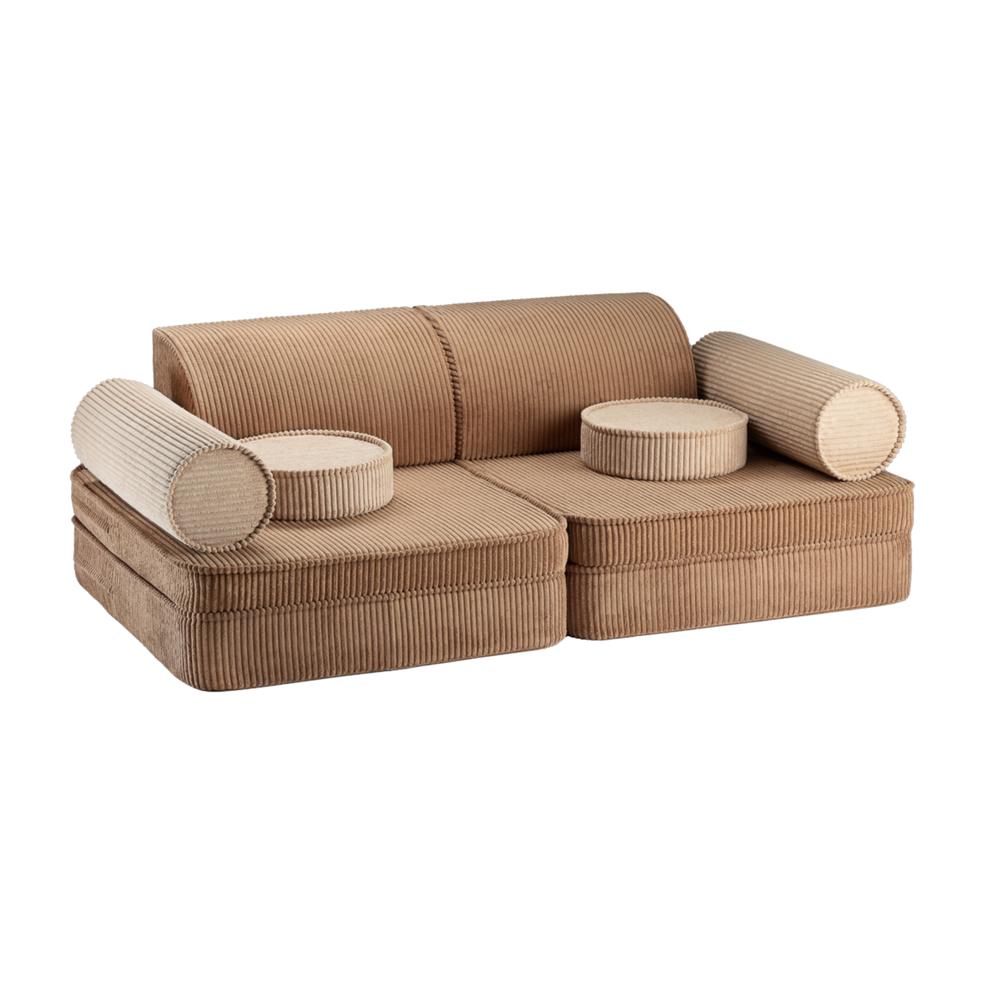 Toffee corduroy folding sofa 136x78x40cm Settle - Wigiwama