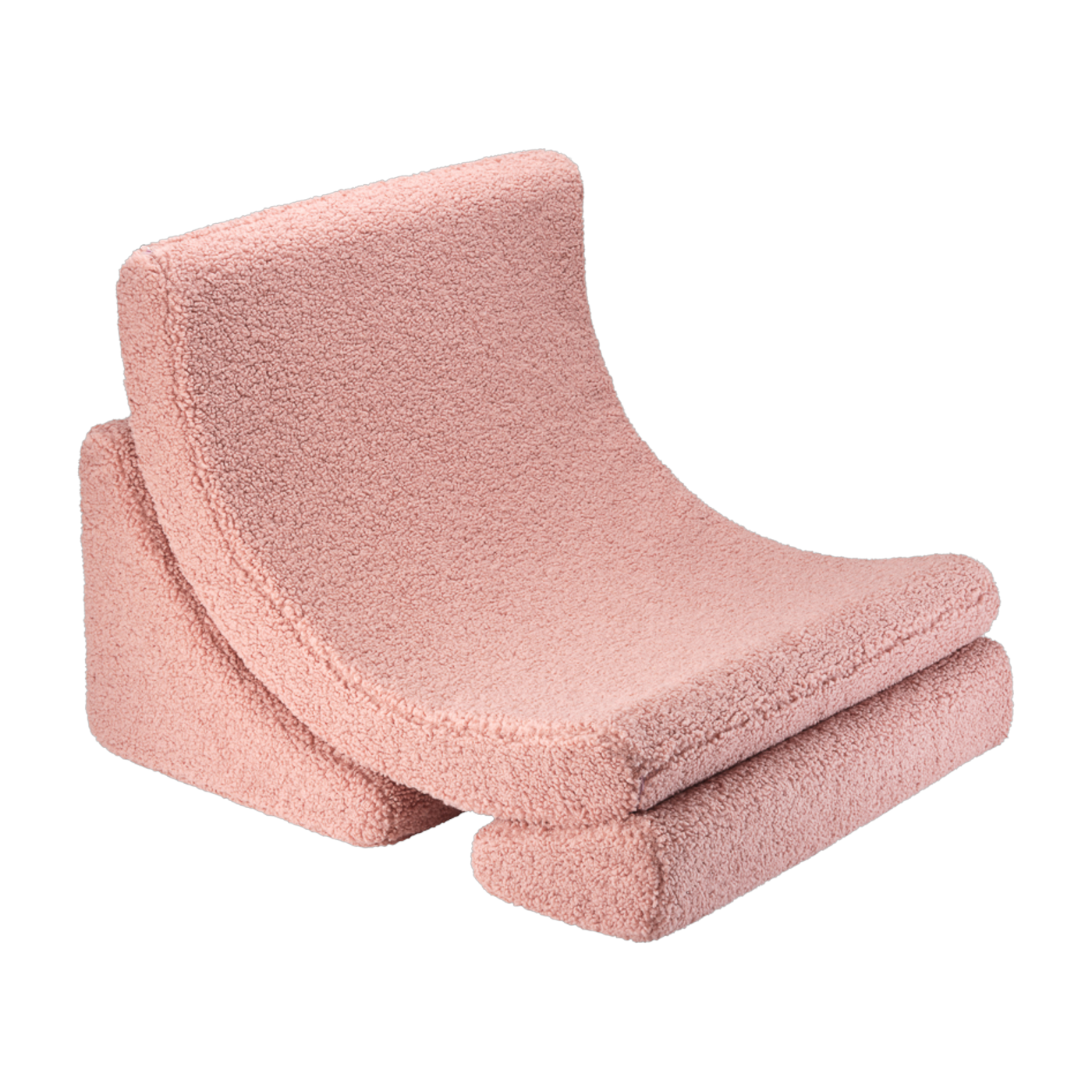 كرسي مستدير من شربا بوكليه وردي 80x65x55 Moon chair - Wigiwama