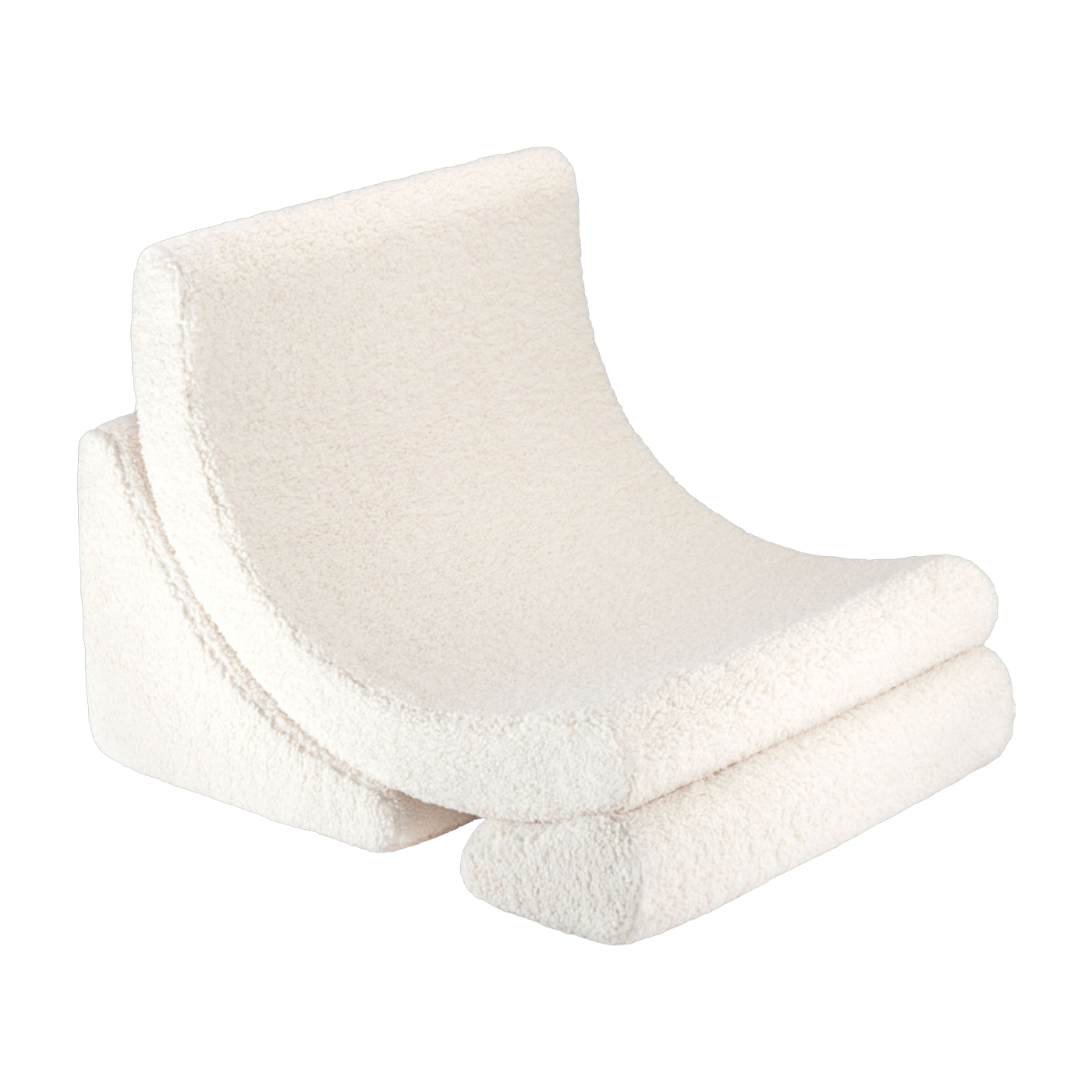 كرسي مستدير من شربا بوكليه أبيض 80x65x55 Moon chair - Wigiwama