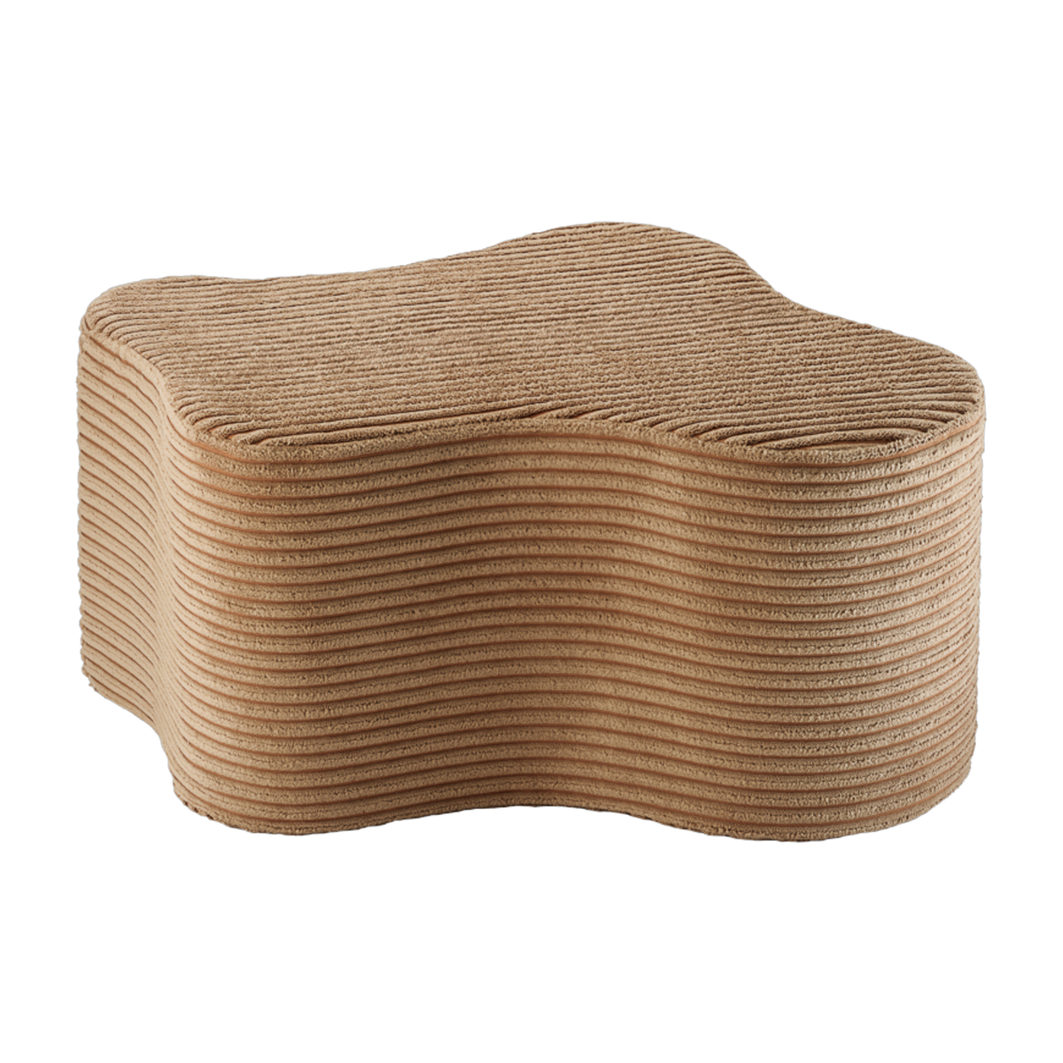 Pouf nuage aus toffeefarbenem Cord 25x39, 5cm Cloud pouffe -. Wigiwama