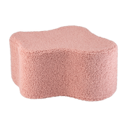 nuage Cloud Pouf in sherpa riccio rosa 25x39, 5cm pouff - Wigiwama