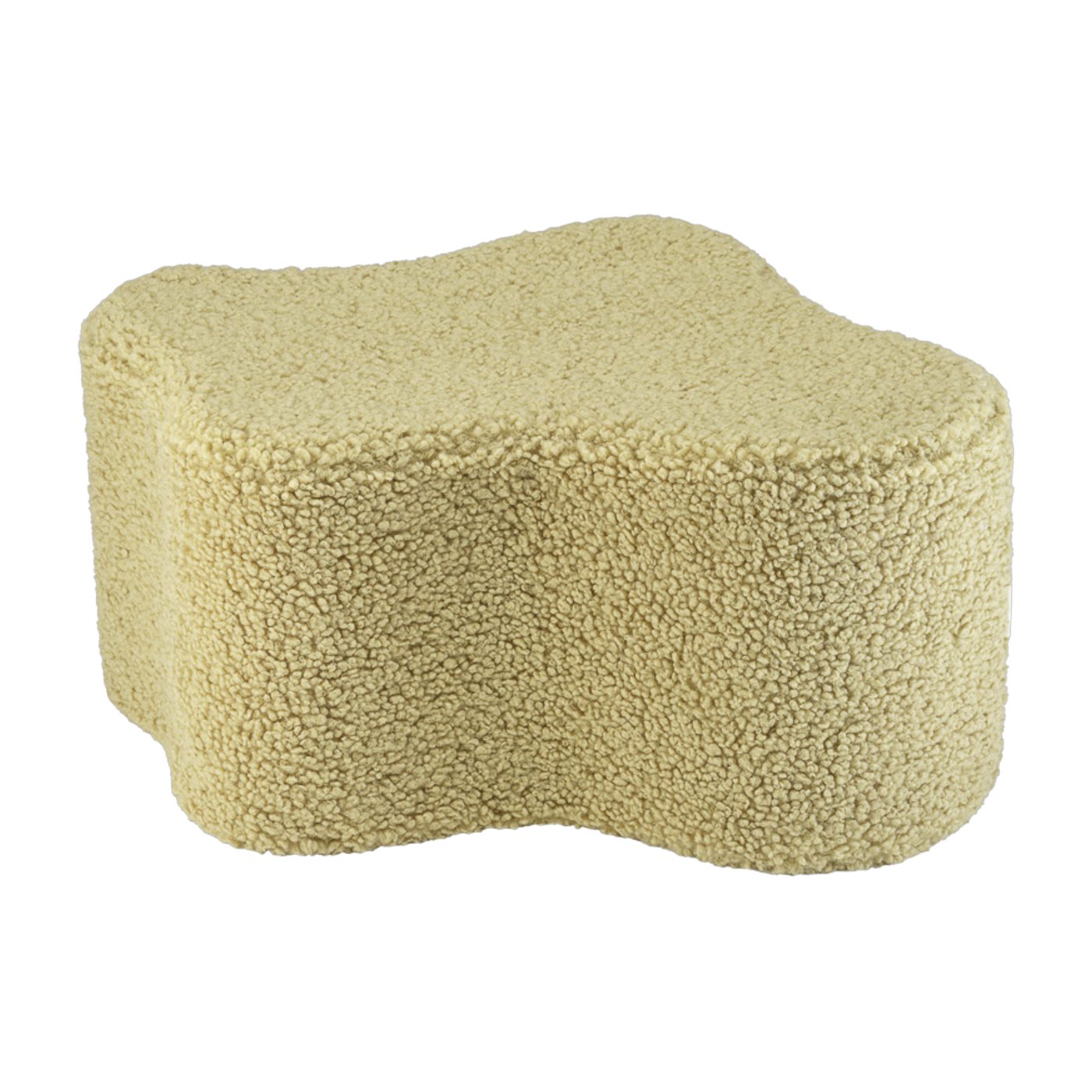 Pouf nuage en sherpa bouclé matcha 25x39,5cm Cloud pouffe - Wigiwama