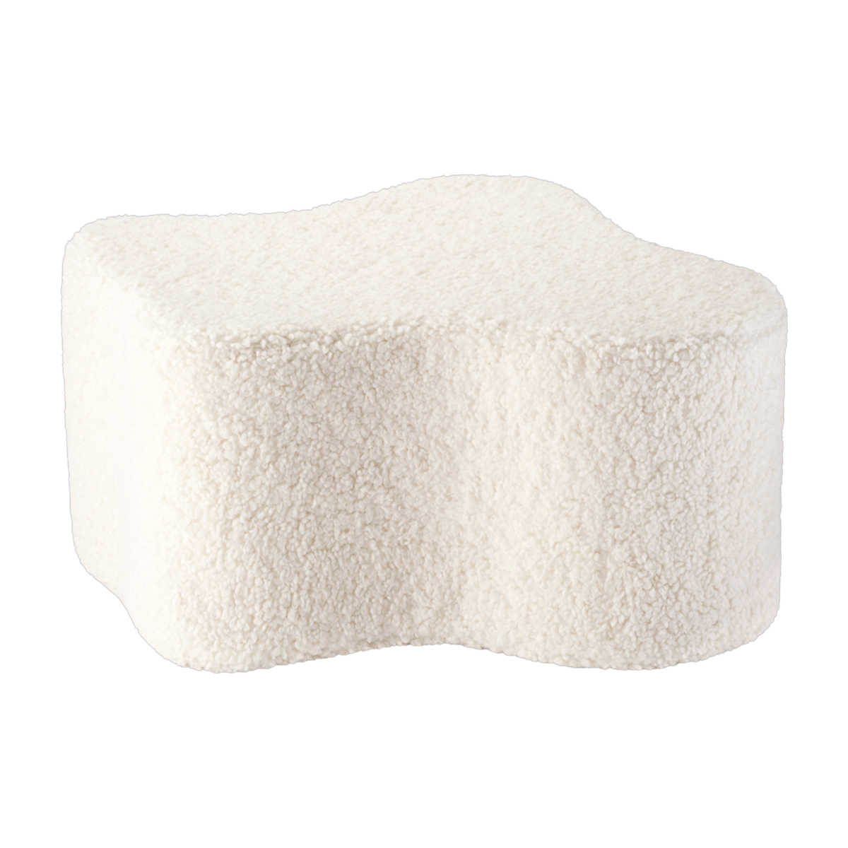 Pouf nuage en sherpa bouclé blanc 25x39,5cm Cloud pouffe - Wigiwama