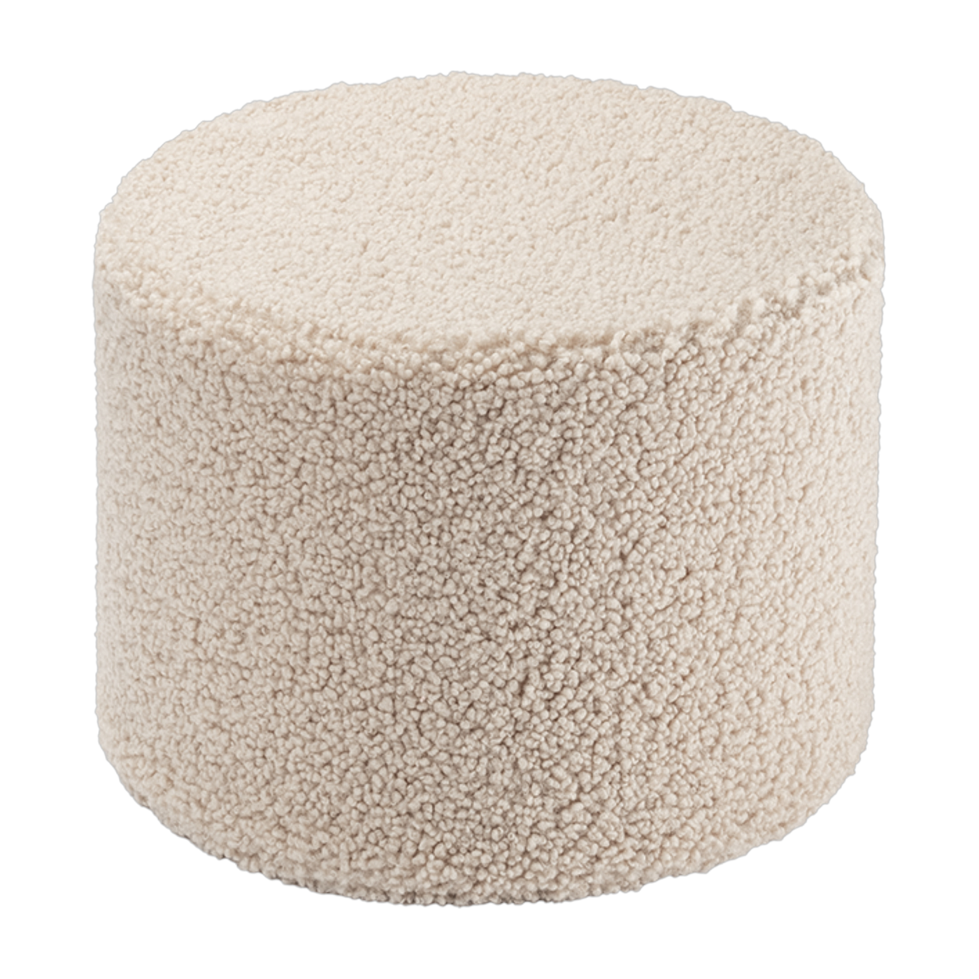 Puff redondo sherpa bouclé biscuit 39. 5x25cm Puff - Wigiwama