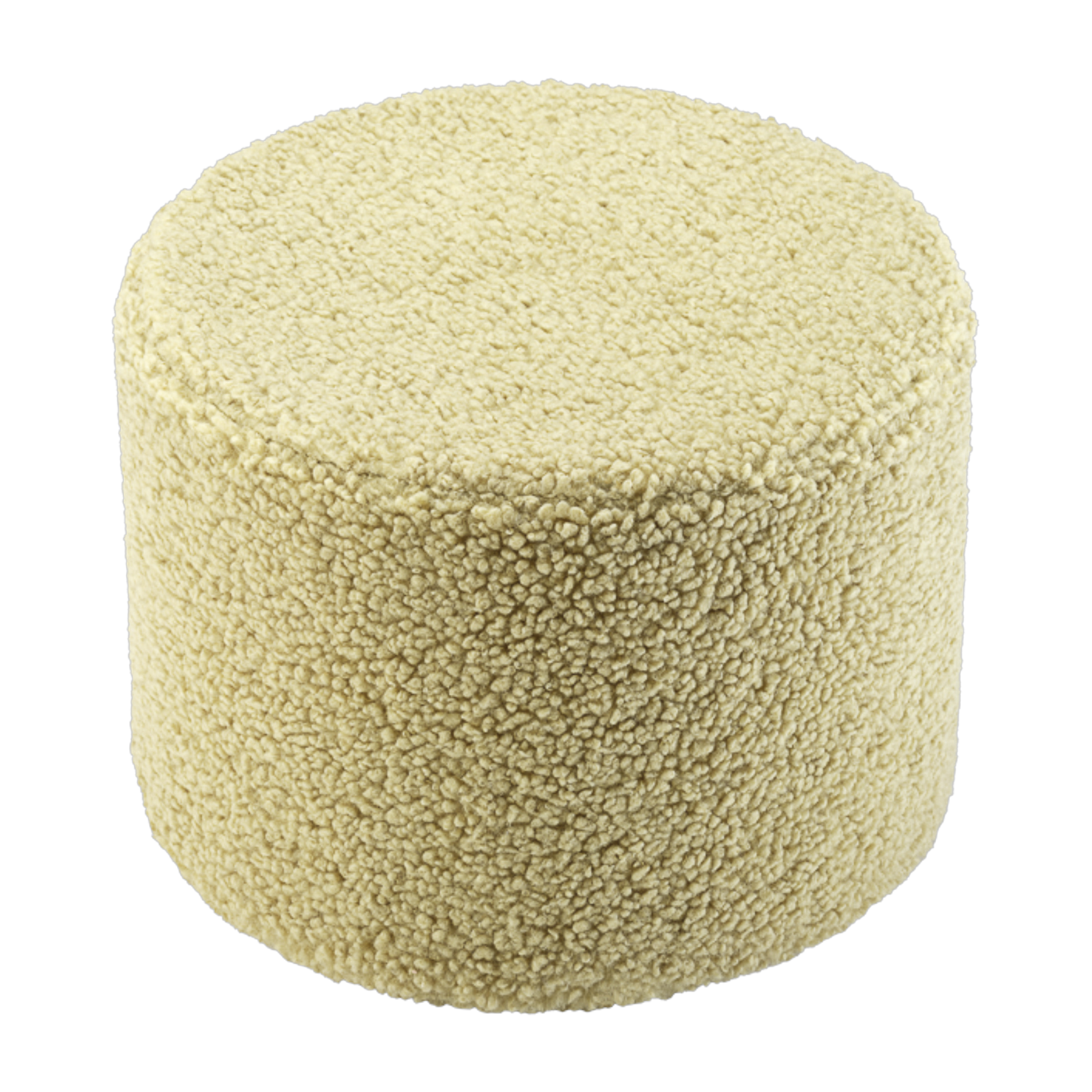 مسند قدم دائري بالشيربا المجعد ماتشا 39.5x25سم Pouffe - Wigiwama