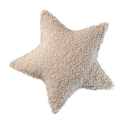Cushion Cuscino stella in sherpa riccioluto biscotto 37x40x10cm - Wigiwama