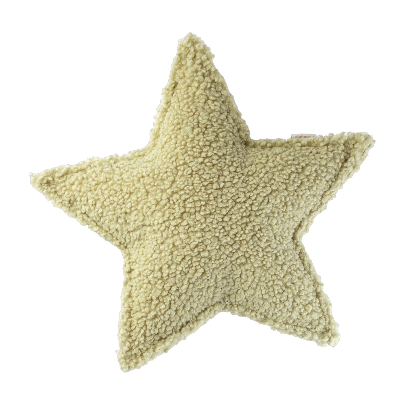 Matcha curly sherpa star cushion 37x40x10cm Cushion - Wigiwama