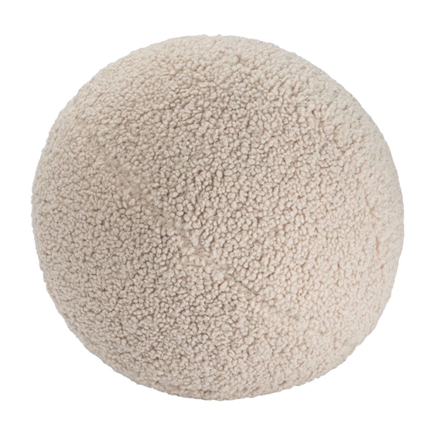 وسادة كرة مستديرة من الشيربا المجعد biscuit 35 سم Cushion - Wigiwama