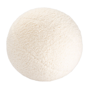 Coussin ballon rond en sherpa bouclé blanc 35cm Cushion - Wigiwama
