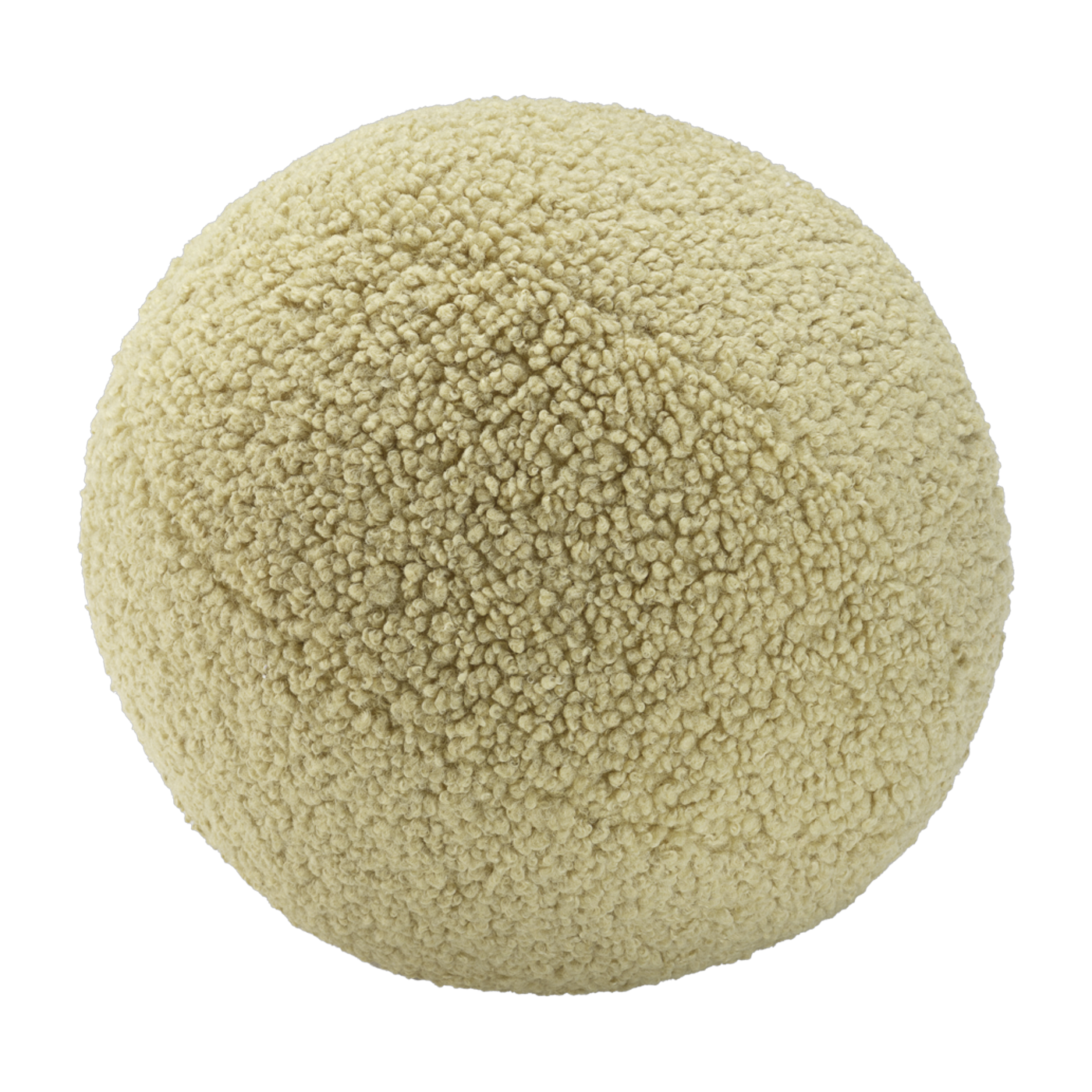 Matcha curly sherpa round ball cushion 35cm Cushion - Wigiwama
