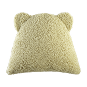 Matcha curly sherpa bear cushion 35cm Cushion - Wigiwama