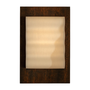 Rectangular wall sconce in paper and oiled mahogany wood 35x24cm Frame - Violaine d'Harcourt