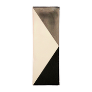 Aplique rectangular de cerámica gris y negra 30x10cm Tiles - Violaine d'Harcourt