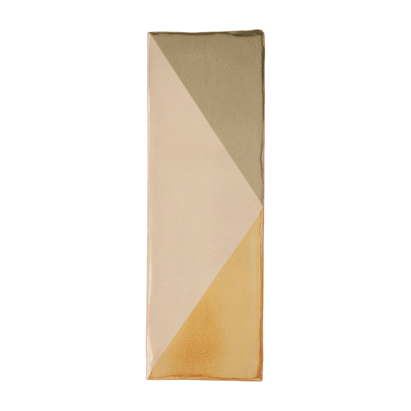 تطبيق جداري مستطيل من السيراميك أخضر وأصفر 30x10 سم Tile - Violaine d'Harcourt