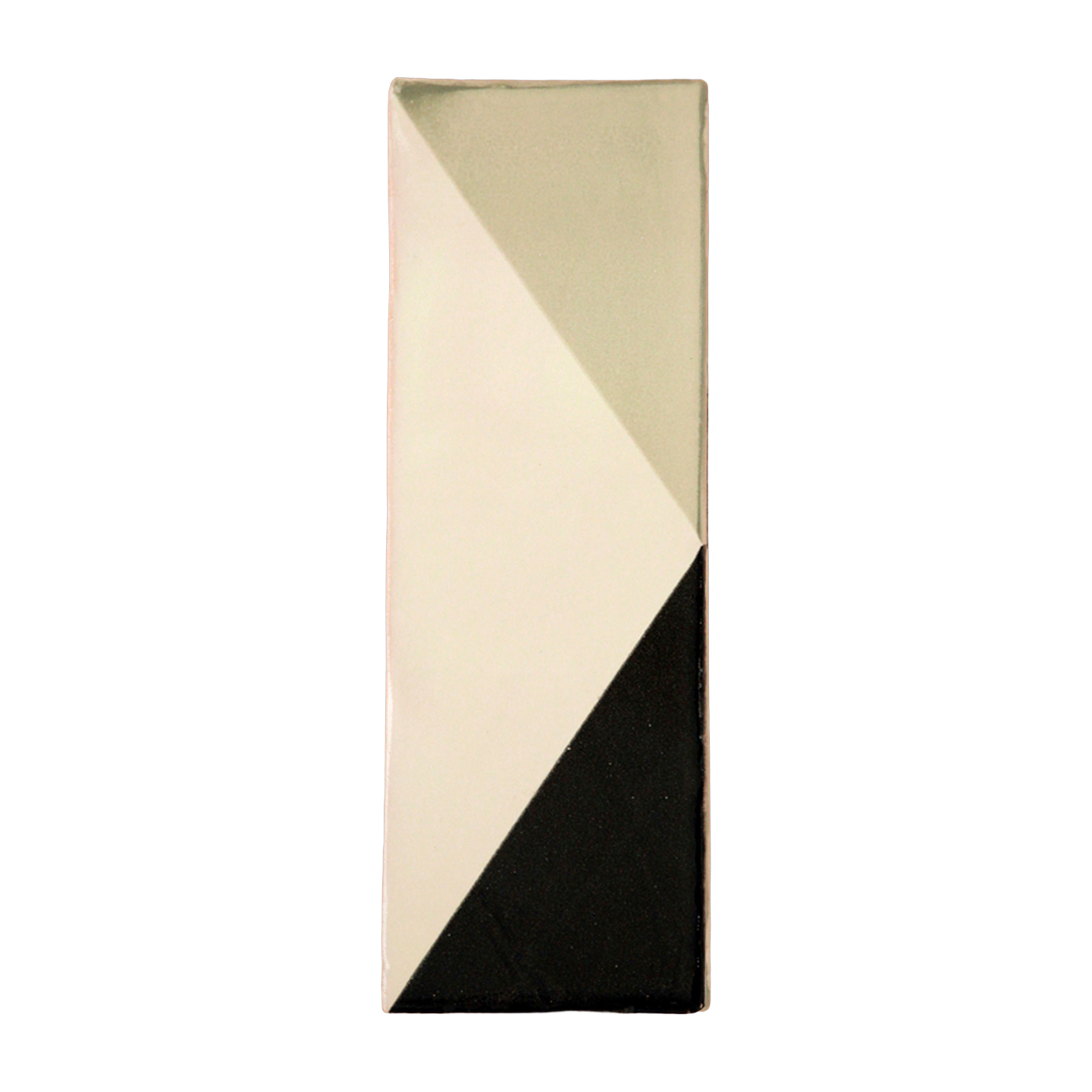 تطبيق جداري مستطيل من السيراميك أخضر وأسود 30x10 سم Tile - Violaine d'Harcourt