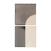 Grey ceramic wall sconce 29x14cm Tiles Door - Violaine d'Harcourt