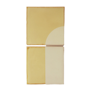 Yellow ceramic wall sconce 29x14cm Tiles Door - Violaine d'Harcourt