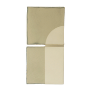 Green ceramic wall sconce 29x14cm Tiles Door - Violaine d'Harcourt