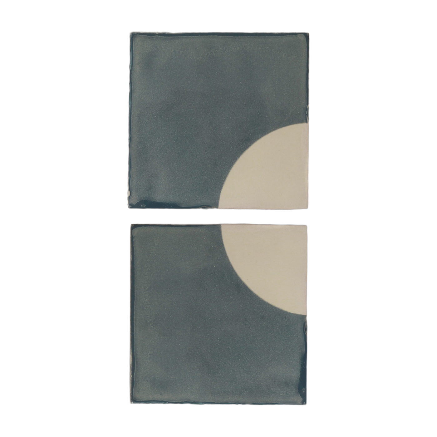 أضاءة جدارية خزفية زرقاء بحجم 29x14 سم Tiles Moon - Violaine d'Harcourt