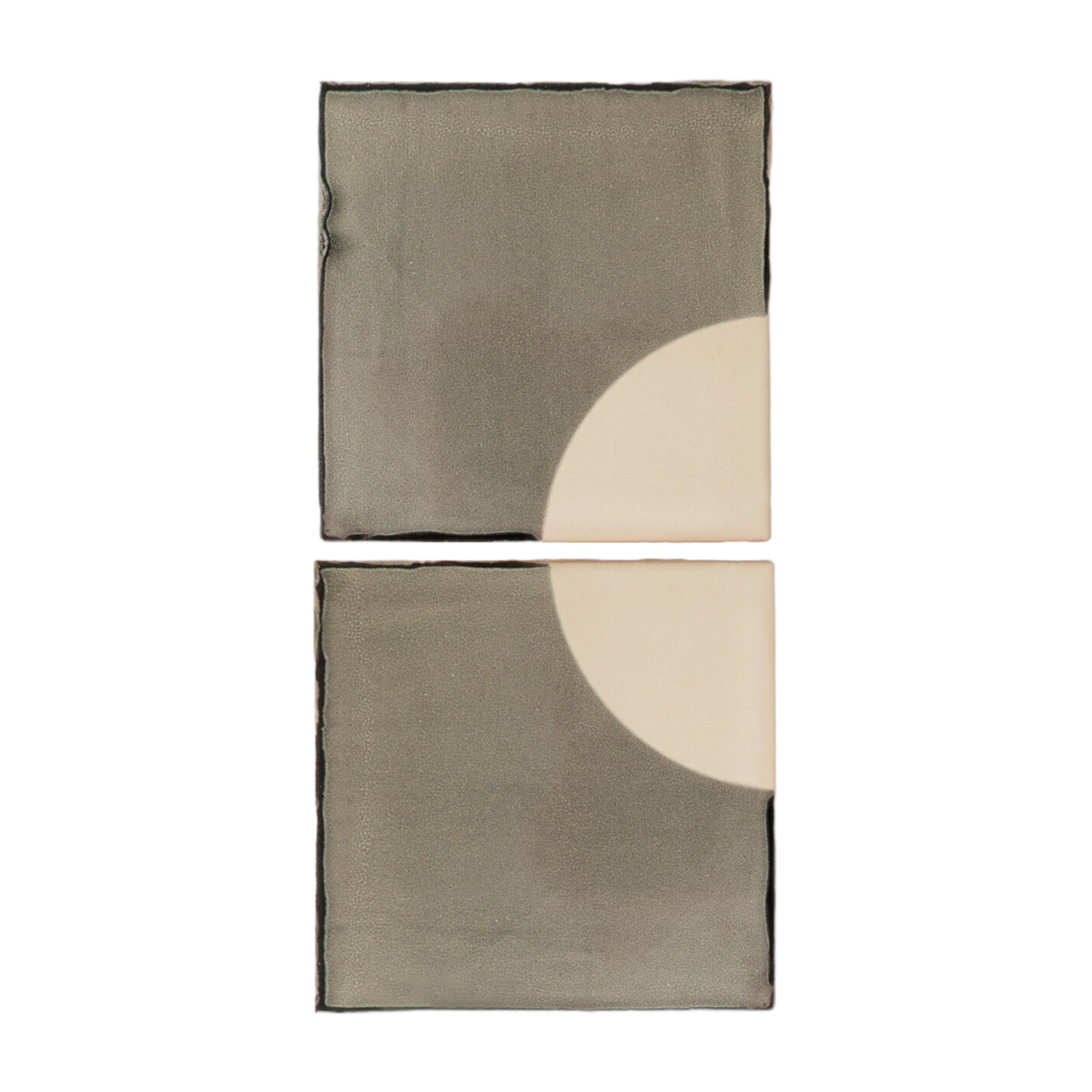 أضاءة جدارية خزفية رمادية بحجم 29x14 سم Tiles Moon - Violaine d'Harcourt