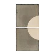 Gray ceramic wall sconce 29x14cm Tiles Moon - Violaine d'Harcourt