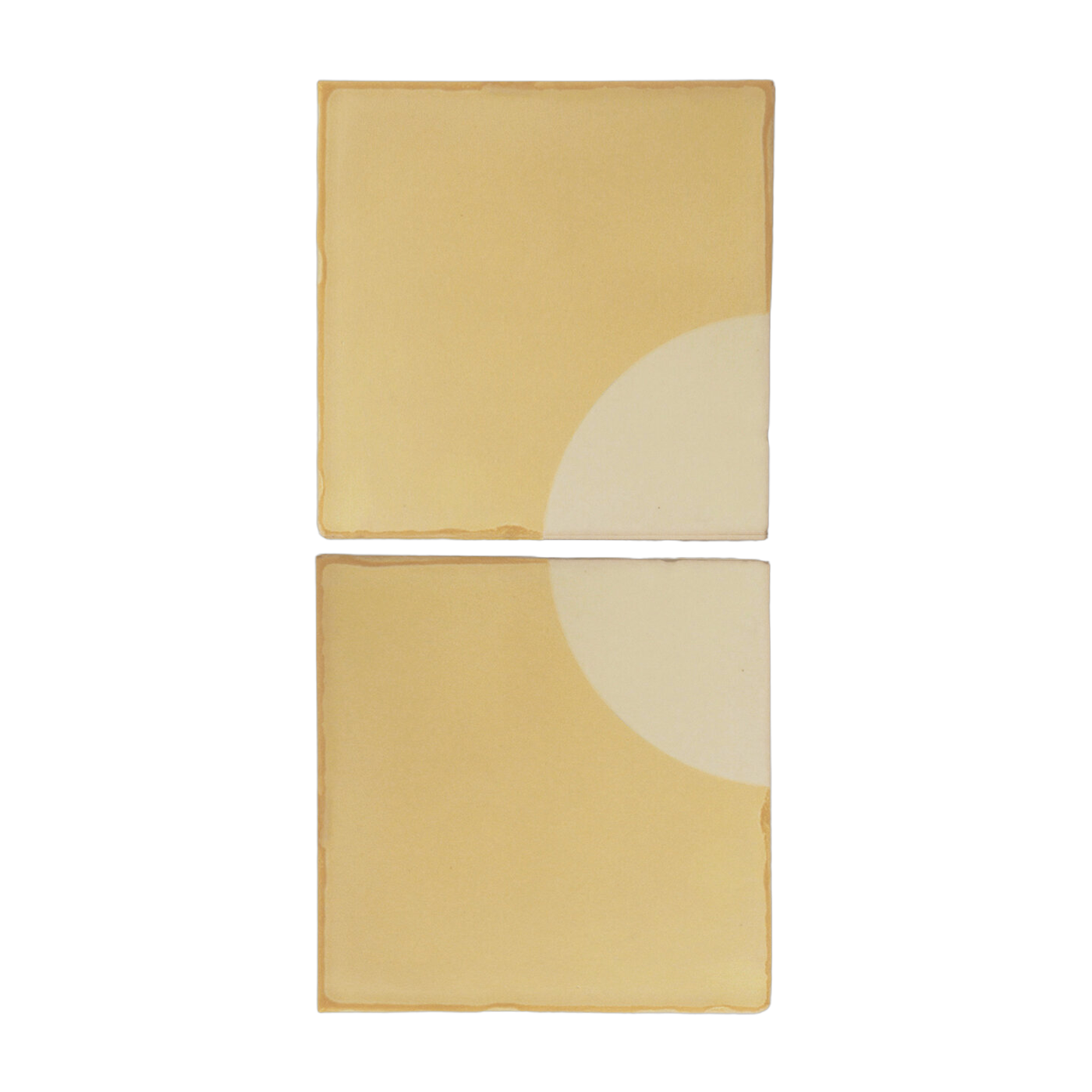 أضاءة جدارية خزفية صفراء بحجم 29x14 سم Tiles Moon - Violaine d'Harcourt