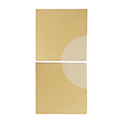 Moon Applique in ceramica gialla 29x14cm Tiles - Violaine d'Harcourt
