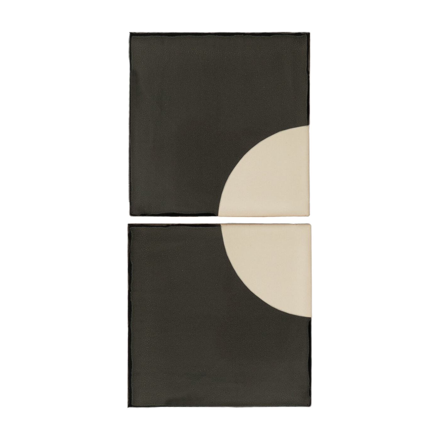 أضاءة جدارية خزفية سوداء بحجم 29x14 سم Tiles Moon - Violaine d'Harcourt