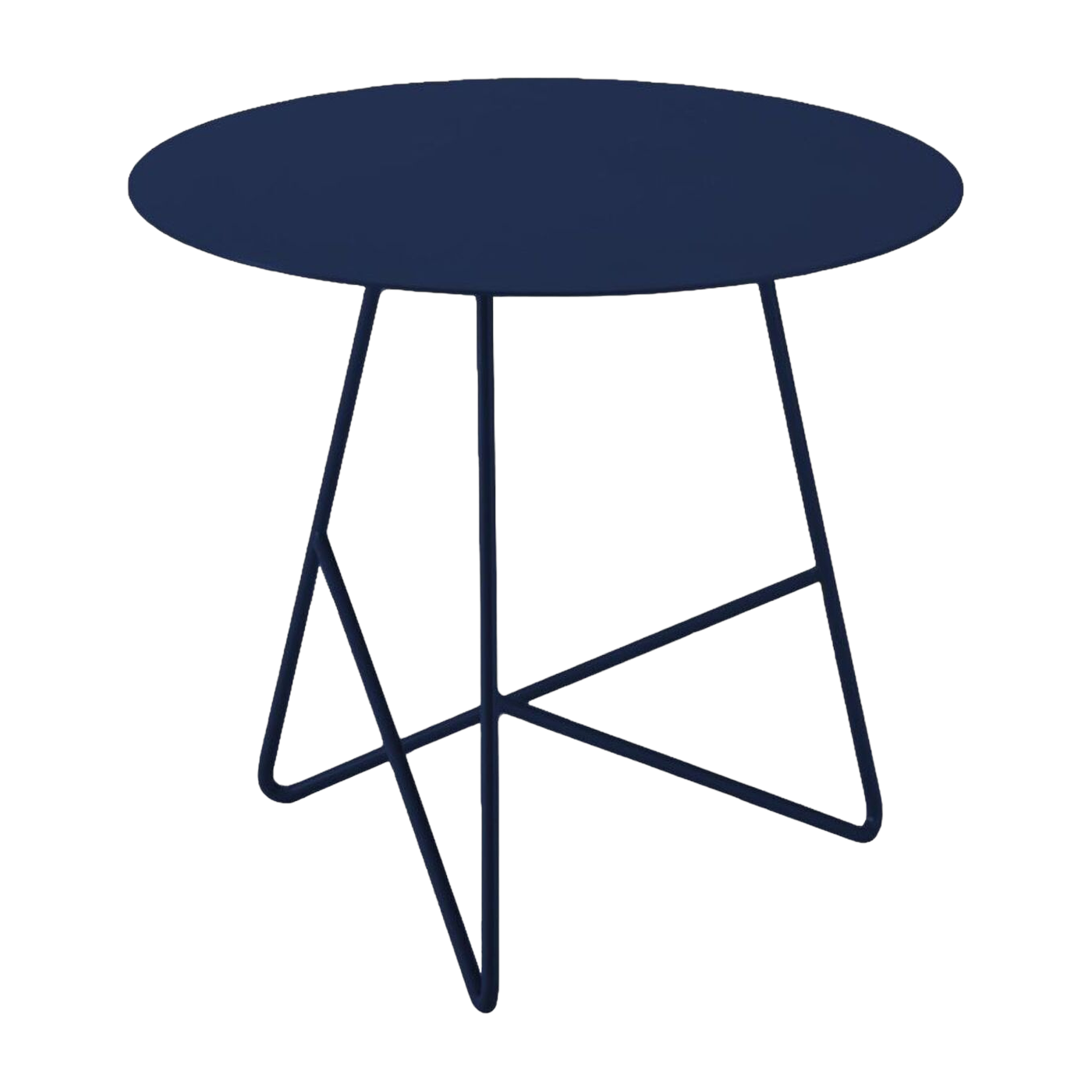 Marineblauer Couchtisch aus Metall Ermione 50 -. MEME DESIGN
