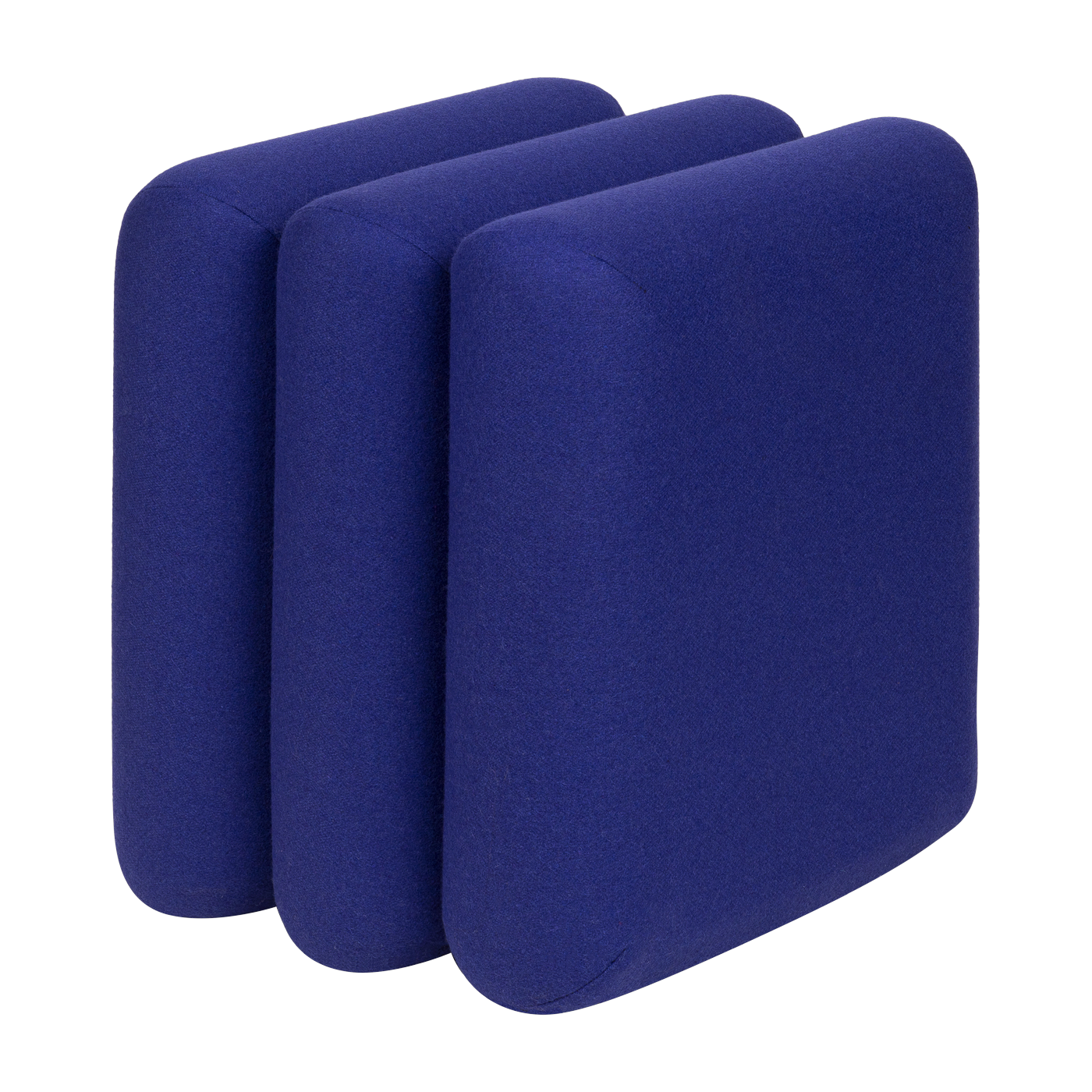 Pouf rettangolare in lana blu 43x36cm Radd - Noo. ma