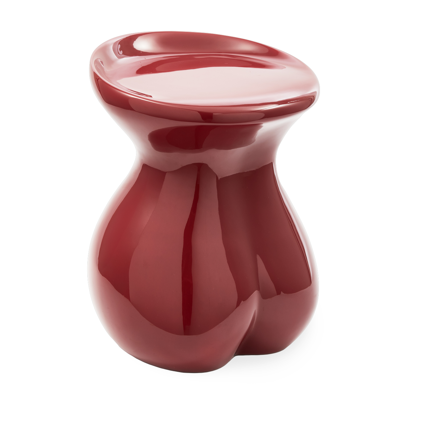 Red lacquered polyester body stool 50cm Body - Pols Potten