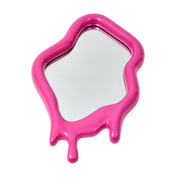 Pink lacquered polyester cast-effect frame mirror 45x70cm Melting - Pols Potten