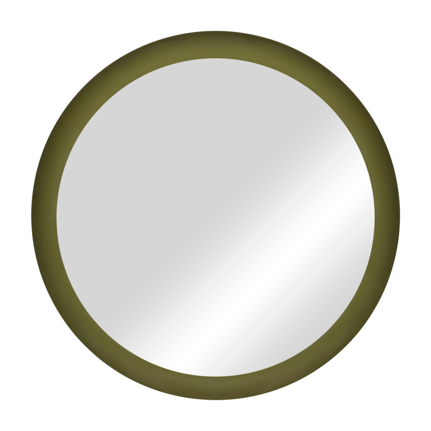 Forest green round steel mirror 58cm Allo - Noo. ma