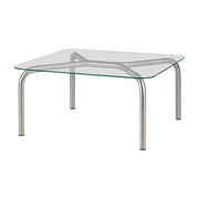 Table basse carrée en verre trempé 80x39cm Uku - Noo.ma