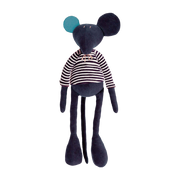 grand Hector Peluche topo blu notte con marinaio in cotone 48 cm - Adada