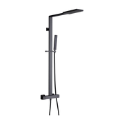 Colonna doccia termostatica moderna Sirius in ottone nero Kroos