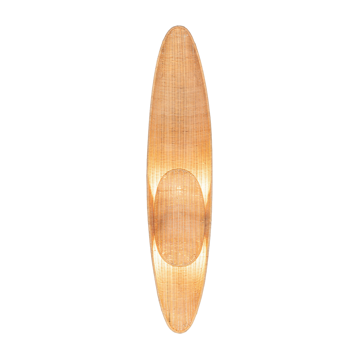 Wandleuchte Rahmen aus Stahl und rotin natur 122cm Shield -. Versmissen