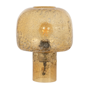 Tischlampe aus vulkanischem Glas Bernstein 31cm Mushroom -. Versmissen