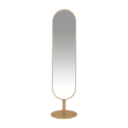 Miroir de sol en verre et acier inoxydable or brossé 45x175cm Mila - Versmissen