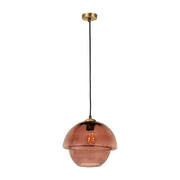 Sospensione in ottone massiccio e vetro marsala 29x26cm Mathilde - Versmissen