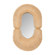 rotin Loop Specchio ovale in legno compensato e vetro 75x120cm - Versmissen